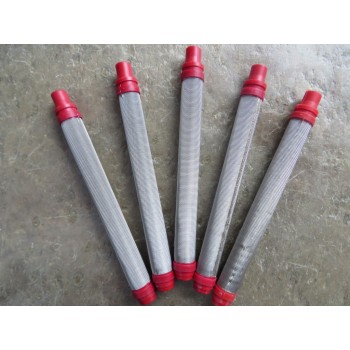 Pistoolfilter rood RVS